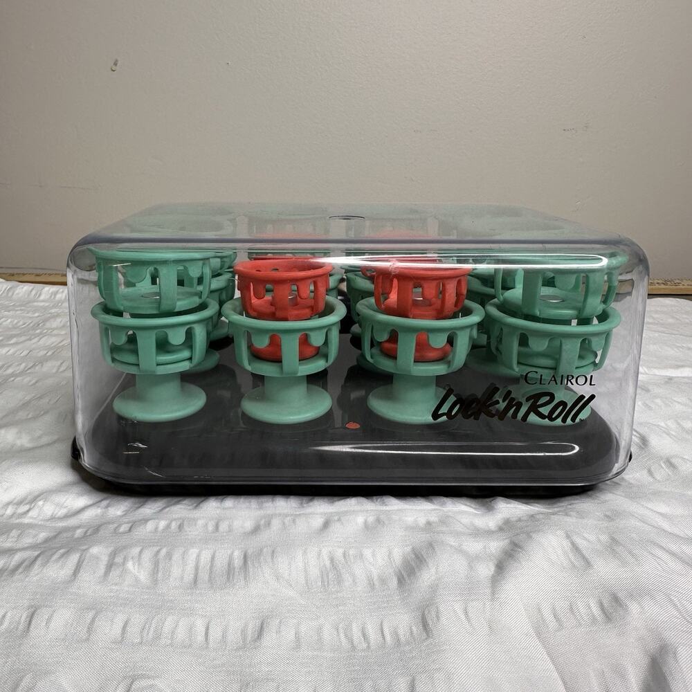 Clairol Lock N Roll 24 Hot Hair Curlers 2 Sizes TESTED BT 1 Pageant 